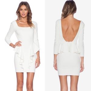 NBD x Revolve White Peplum Dress Size XS